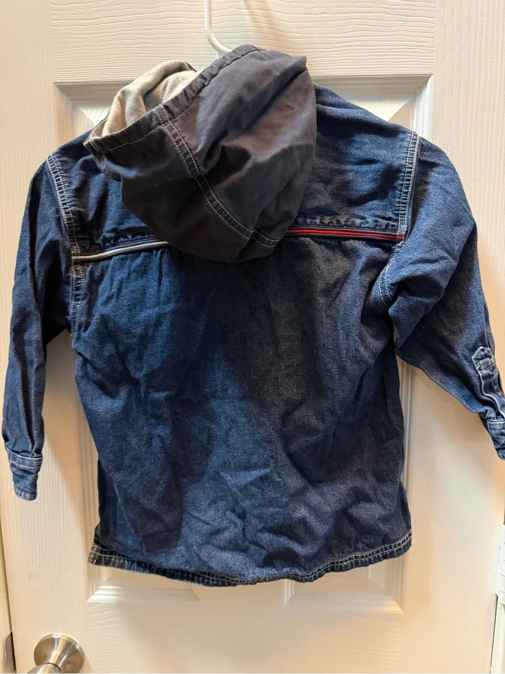 Tommy Hilfiger Kids' Navy Denim Hooded Jacket size 5